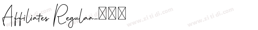 Affiliates Regular字体转换